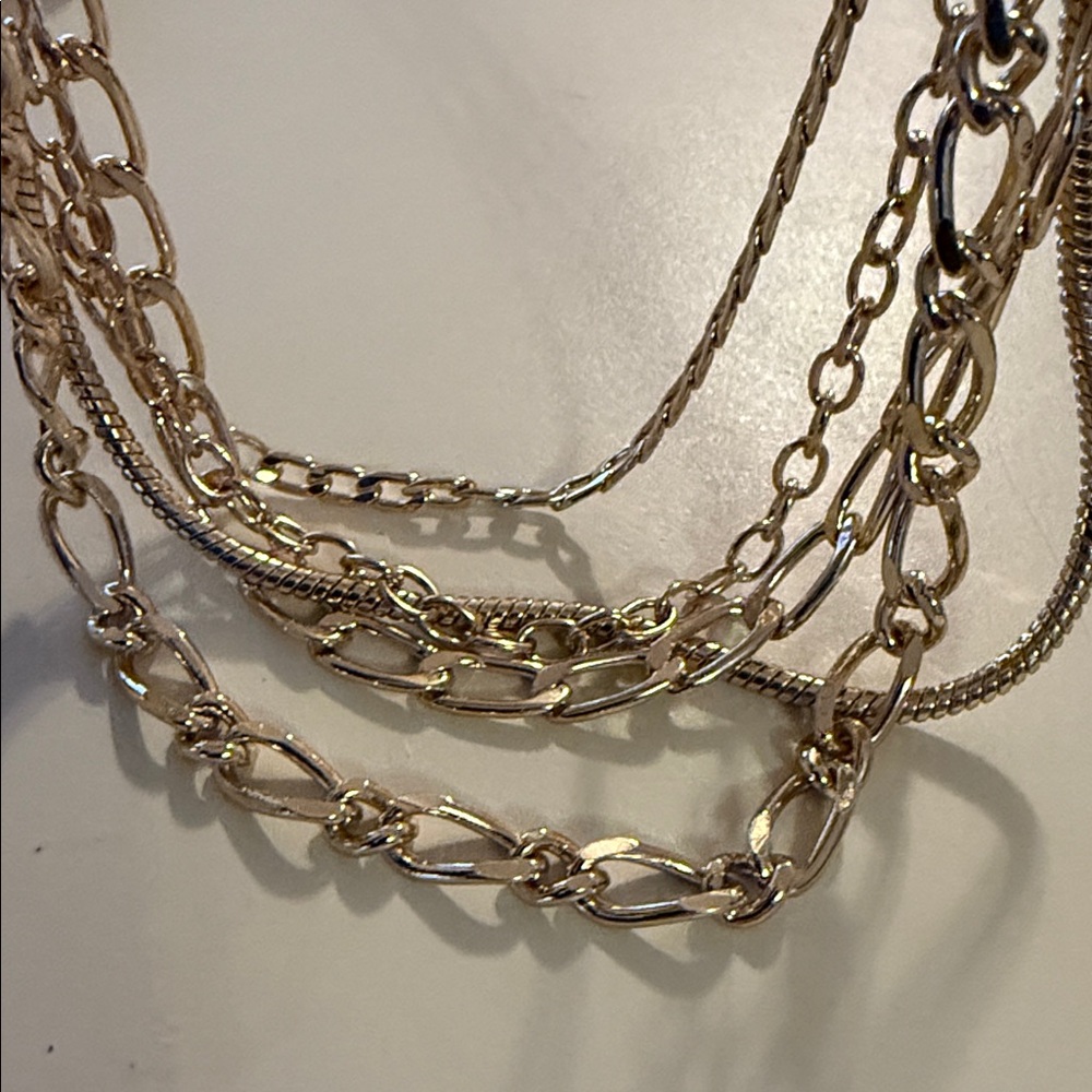 J. Crew Mixed Chain Four-Layer Necklace - Picture 3 of 6